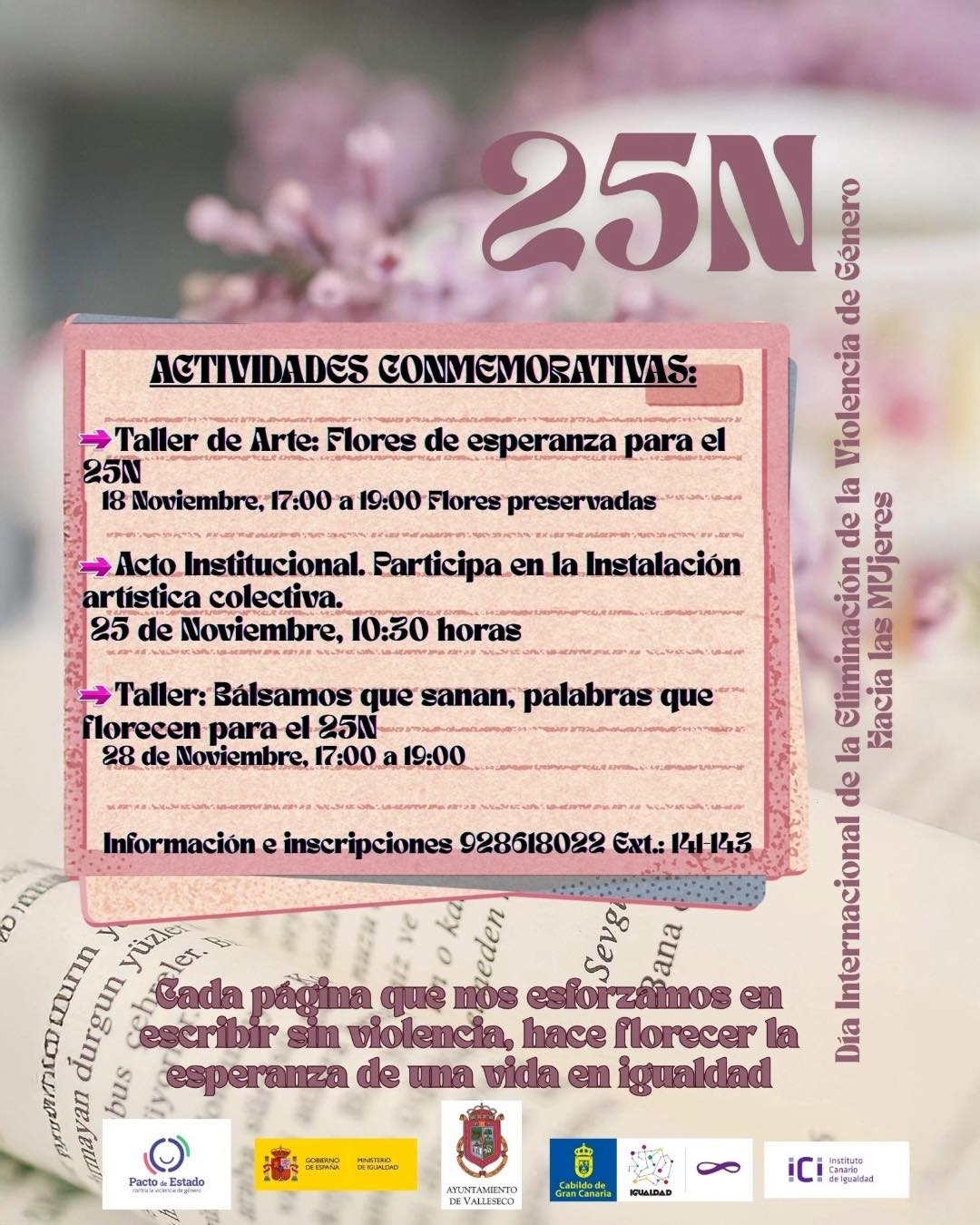 Programa 25N Valleseco 2025; Día Internacional de la Eliminación de la ...