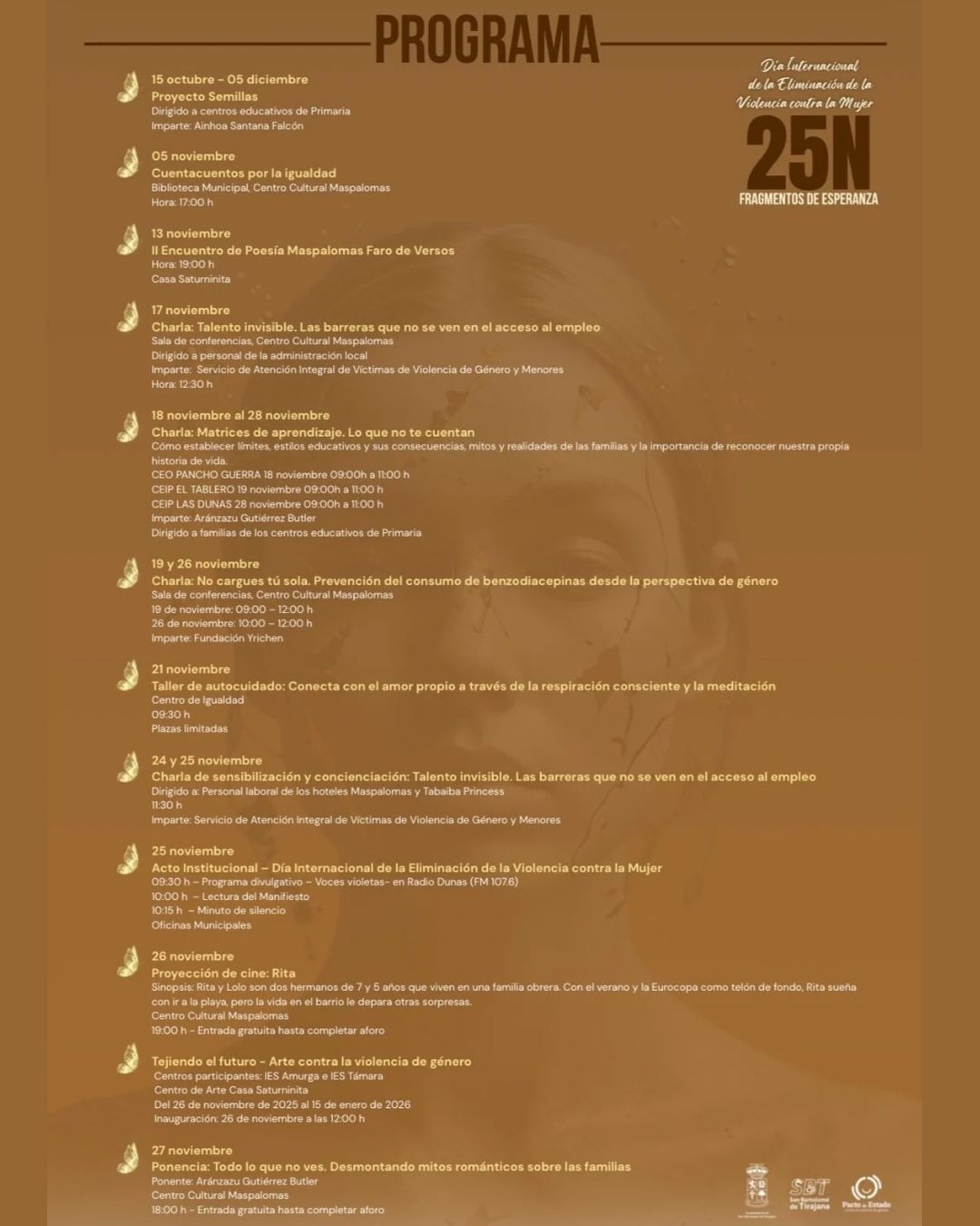 Actos 25N SBT 2025, Día Internacional de la eliminación de la violencia ...